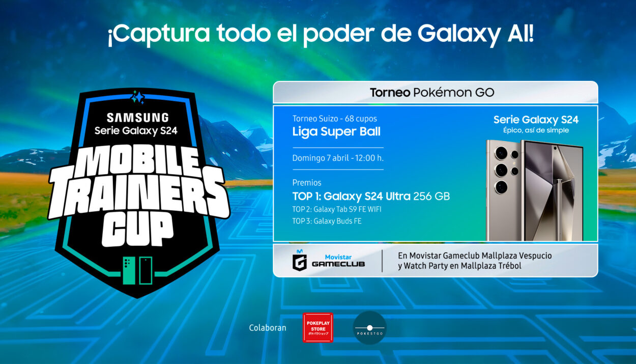 Imagen con la descripción del torneo de Pokémon Go junto a Samsung.