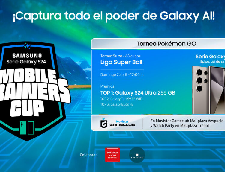 Imagen con la descripción del torneo de Pokémon Go junto a Samsung.