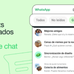 WhatsApp estrena los filtros de chat. Imagen: WhatsApp